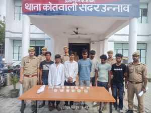 उन्नाव पुलिस ने चोरी की वारदातों का किया खुलासा, सात शातिर चोर गिरफ्तार
