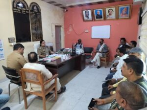जगन्नाथ रथ यात्रा को लेकर गंगाघाट थाने में पीस कमेटी की बैठक, रूट का किया गया स्थलीय निरीक्षण
