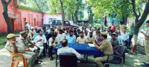 उन्नाव: दुर्गा मूर्ति स्थापना को लेकर पुलिस ने आयोजकों संग की बैठक